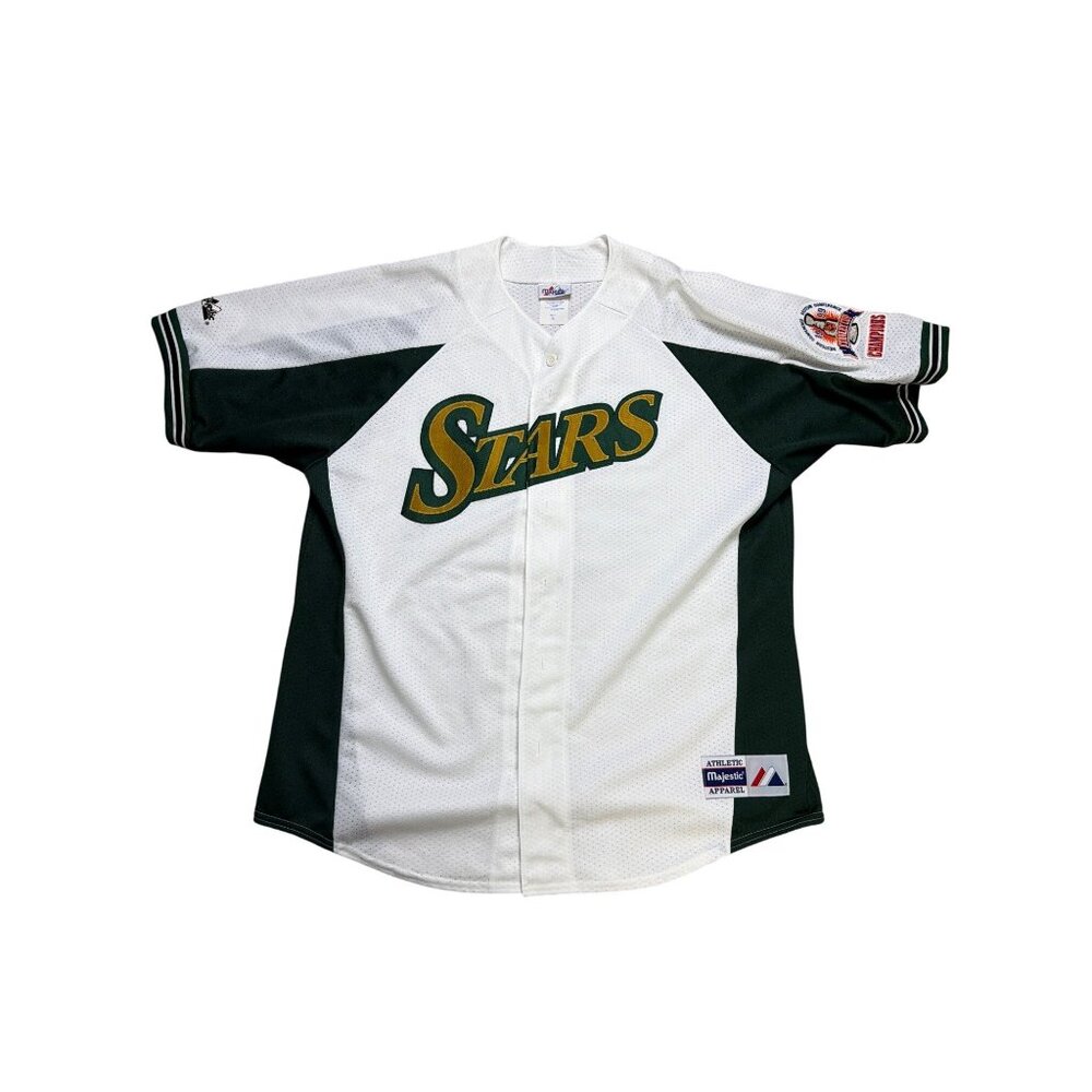 vintage Dallas Stars 99 Stanley Cup Champions BASEBALL jersey Majestic XL green